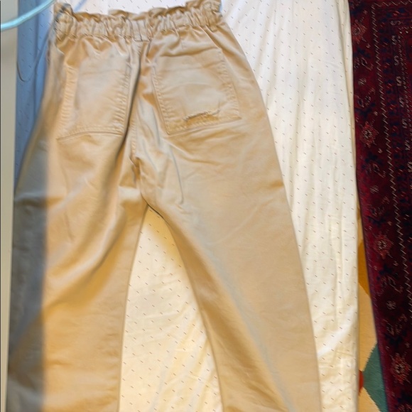 Beige High-Waisted Button-Fly Pants - Picture 2 of 2